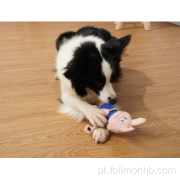 Coelho de brinquedo de cachorro de pelúcia